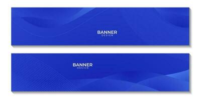 set of banners blue wave background for business vector