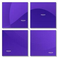 set of abstract purple wave colorful background vector