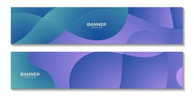 set of banners with abstract arts  colorful wave background vector