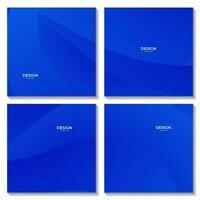 set of squares background. blue wave gradeint abstract background. vector