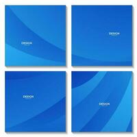 set of abstract blue wave gradient background. vector EPS10.