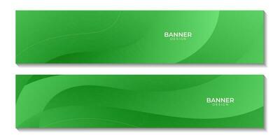 set of banners. abstract green background with waves vector