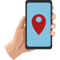 pin location in smartphone png