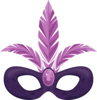 paars mardi gras masker png