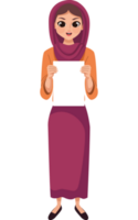 mujer musulmana con pancarta png