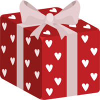 Geschenkbox mit Herzen png