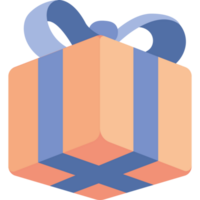 caja de regalo naranja presente png