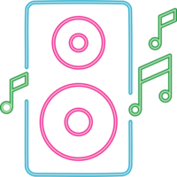 spreker muziek- neon stijl png