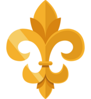emblema dorado de la flor de lis png