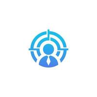 Illustration vector logo for audience target.
