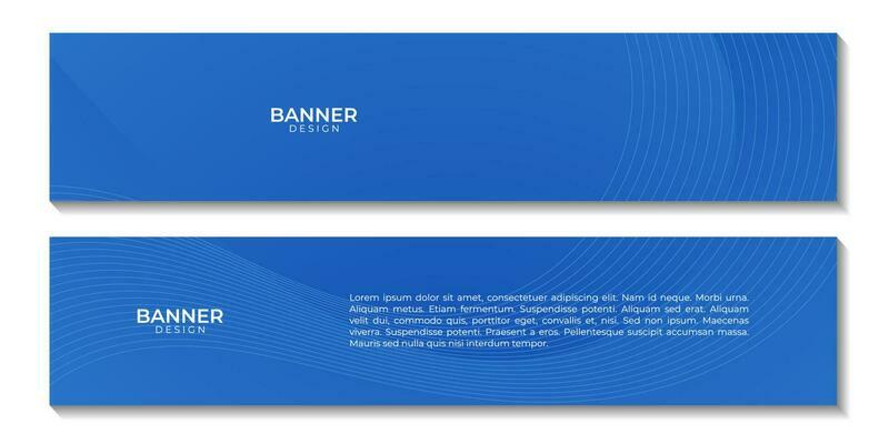 set of banners. abstract blue wave background for business