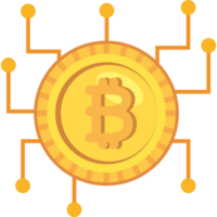 Bitcoin im Schaltkreis Kryptowährung png