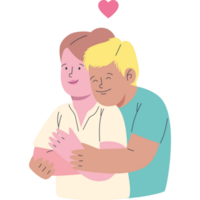 lovers couple with heart png