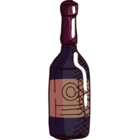 botella de bebida de vino negro png