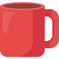 koffie in rood mok png