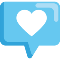 speech bubble with heart png