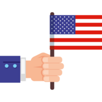 hand waving usa flag png