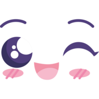 visage kawaii fou png