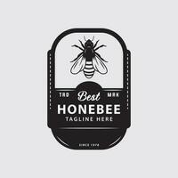 honey bee logo template for product and printing. vector