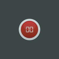 zero button vector icon collection.
