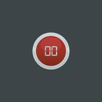 zero button vector icon collection.