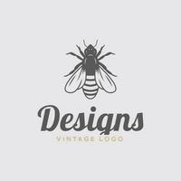 honey bee vector logo character.