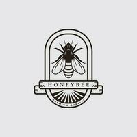miel abeja agricultura producto logo. vector