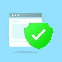 safe browsing concept illustration flat design vector eps10. modern graphic element for landing page, information or message ui, infographic, icon