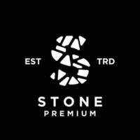 Stone initial S logo icon design illustration vector