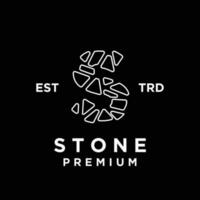 Stone initial S logo icon design illustration vector