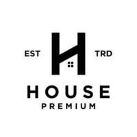 casa h letra logo icono diseño ilustración vector