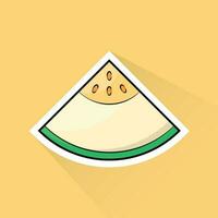 ilustración vector de melón en plano diseño