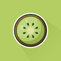 Illustration Vector of Kiwi in Flat Design