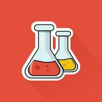 Illustration Vector of Red Chemical in Flat Design