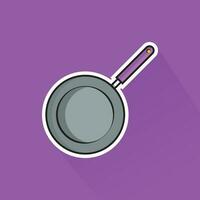 Illustration Vector of Purple Pan in Flat Design