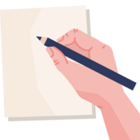 hand- schrijven in document png