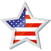 usa flag in star png