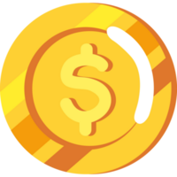 golden coin money dollar png