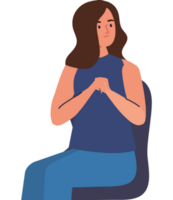 jeune fille assise png