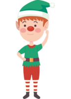 schattig mannetje elf saludaterend png