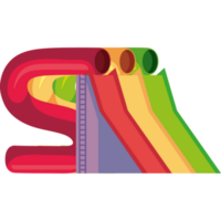 tricolor playground slide png