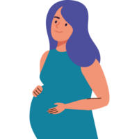 mujer embarazada joven png