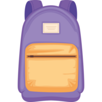 équipement de sac d'école lilas png