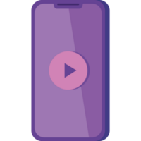 smartphone met afspeelknop png