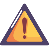 símbolo de alerta en triángulo png