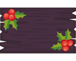 christmas cherries in wooden label png