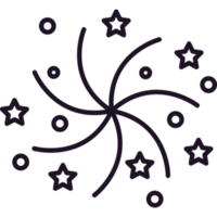 spiral with stars line png