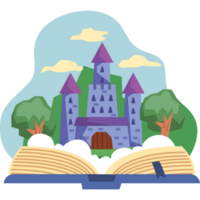 cuentos de libros con castillo png