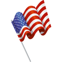 Stati Uniti d'America bandiera agitando nel polo png