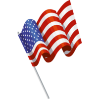 usa-flagge, die in der stange weht png